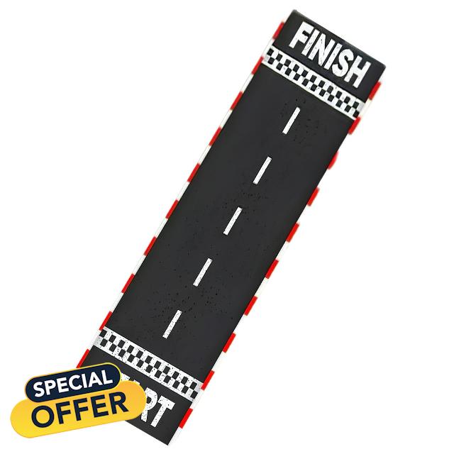 Kichvoe Foldable Racing Track Rug 9.8ft X 23.6inch Made of Sturdy Diatomite with Nonskid Cushion and Wear Resistant Surface
