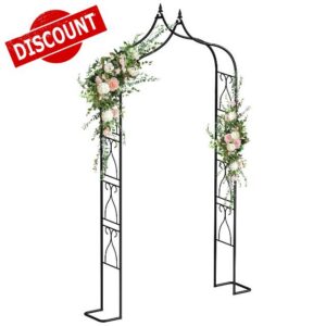 7FT Metal Garden Arbour Arch