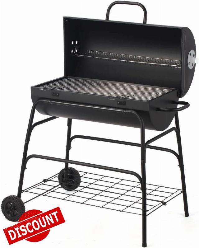 URBNLIVING Portable Charcoal BBQ Grill with Lid & Air Vent – Compact Tabletop Smoker for Outdoor Cooking