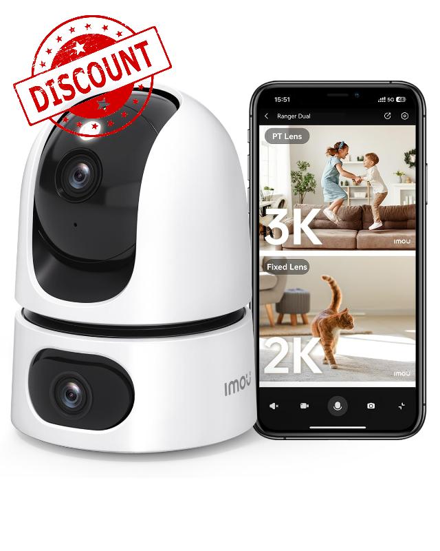 Imou 2-in-1 3K Indoor Security Camera Dual-Lens