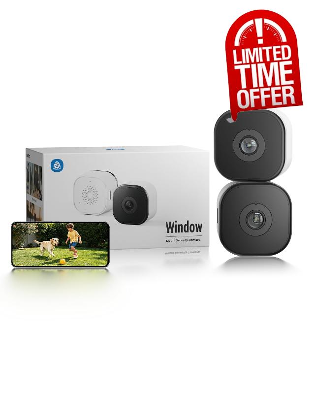 3MP No-Drill Window Camera Magnetic for Home Security