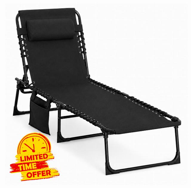 Folding Sun Lounger Outdoor Sunbed Portable