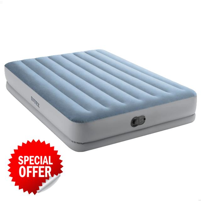 Intex Queen Dura-Beam Comfort Air Bed with Fastfill USB Pump