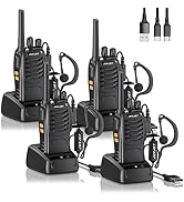 Product lineup of black wireless communication devices or intercoms with charging bases, shown from different angles.