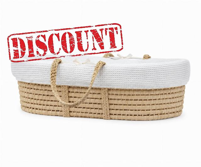 Mokee Natural Moses Basket with Mattress