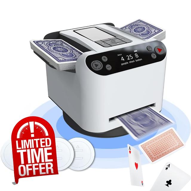 2-in-1 Automatic Card Shuffler & Dealer