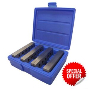 4 Pairs Steel Parallel Gauges Hardened 6 Inch Precision Measuring Blocks for Milling and Layout Silve