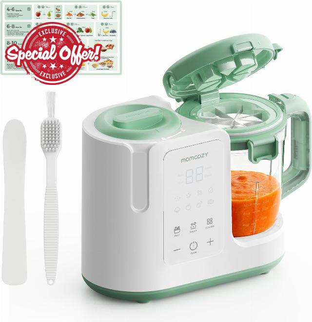 Momcozy AutoMeal Baby Food Maker – One-Step Auto Steam & Blend Food Processor