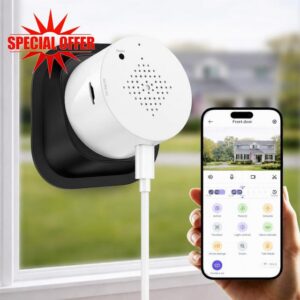 Septekon 2K Window Security Camera with No-Drill 18° Tilt Angle Mount