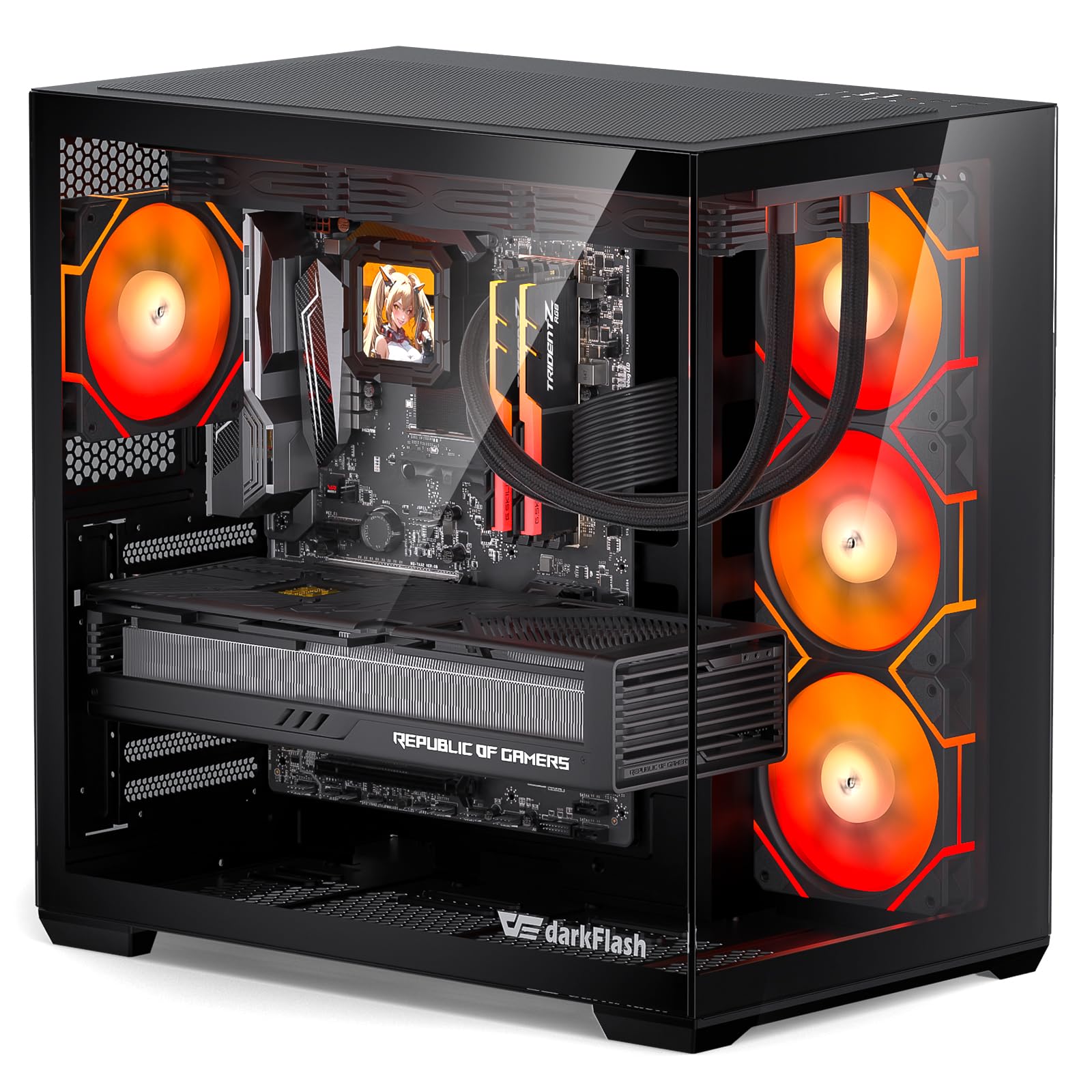 4 x PWM Fans Included (Black)
