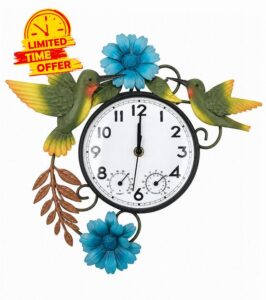 Outdoor Clock with Thermometer and Hygrometer Combo
