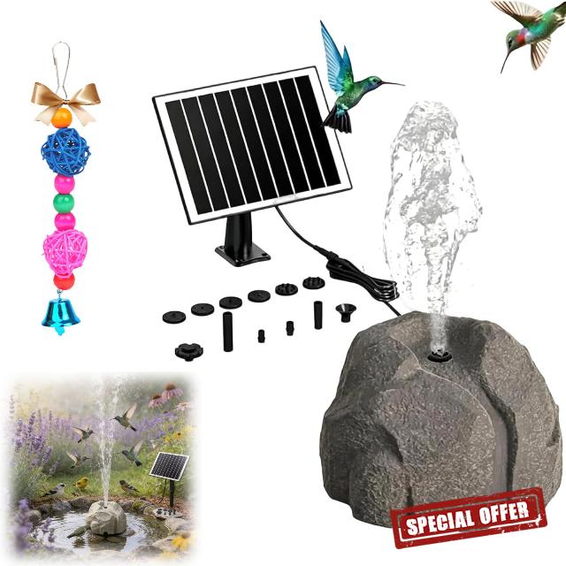 Solar Powered Bird Bath Fountain Kit