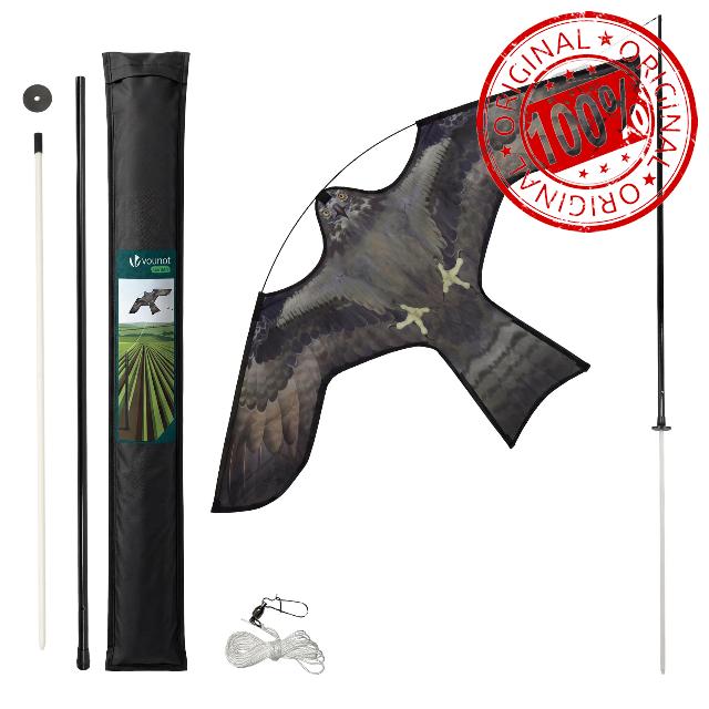 VOUNOT® Bird Scarer Kite with 4m Telescopic Pole