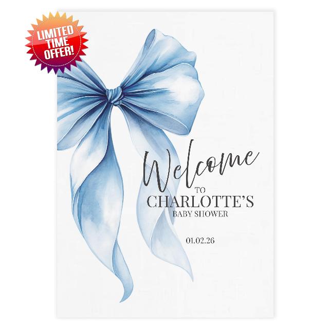 Personalised Baby Shower or Hen Party Welcome Poster