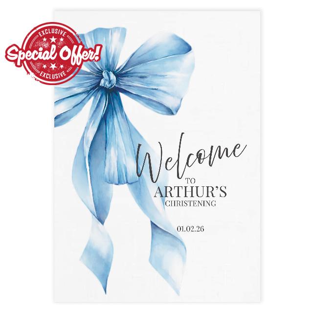 Personalised Welcome Poster for Christening/Baptism/First Holy Communion