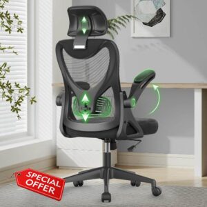 Office Chair - Ergonomic Desk Chair with Lumbar Support Headrest Adjustable