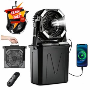 yAyusi 10L Large Portable Misting Fans for Outside with RGB Light