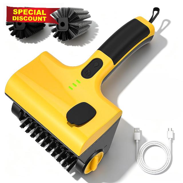 Electric Grill Brush with Built-in Spray Tank