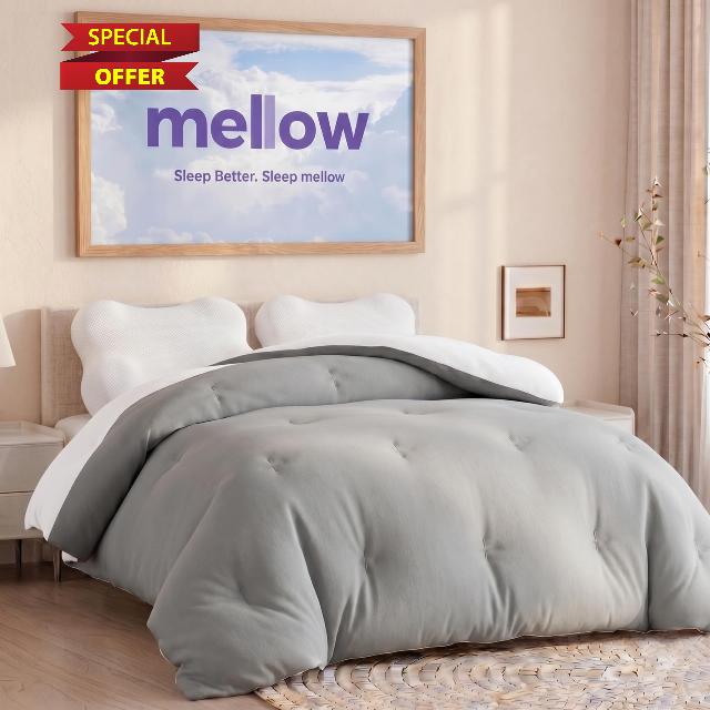 Mellow Marshmellow Comforter – Extra Fluffy Double-Stuffed Down Alternative Duvet Insert