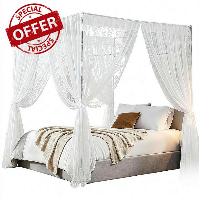Lace Canopy Beds Curtains Set