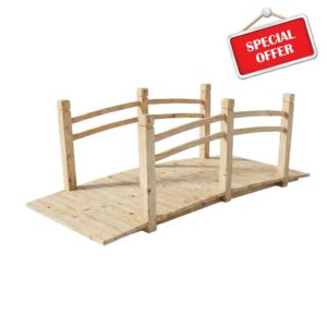 Relaxdays Garden Bridge with railing