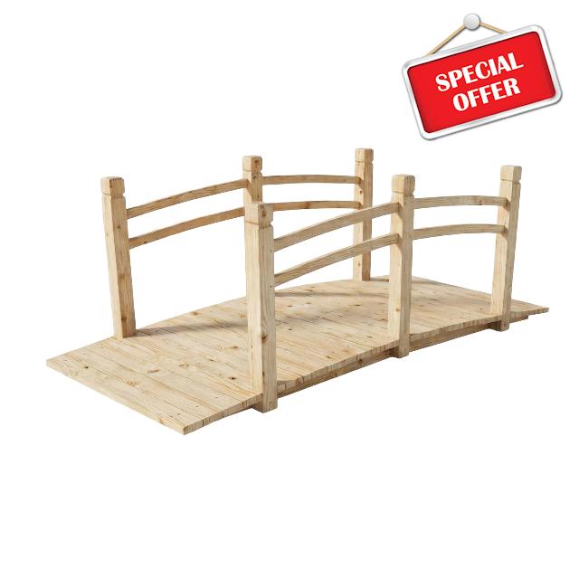 Relaxdays Garden Bridge with railing