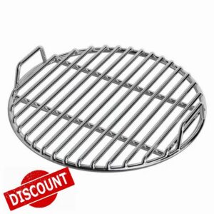 Round Grill Grate 50cm Stainless Steel Grill Grate Thickened Food-grade Grills Grates Replacement With Heat-resistant Handles