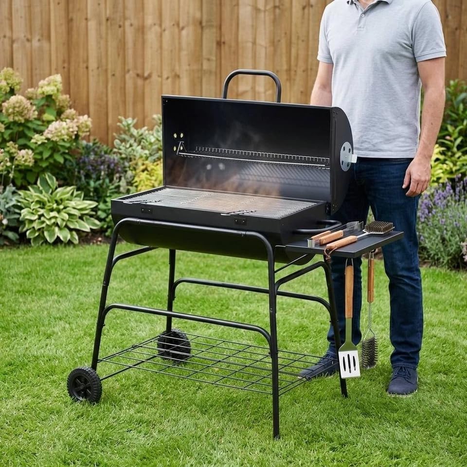Picnic & Garden – Durable Steel Barrel Design (TENNESSEE Barrel BBQ)