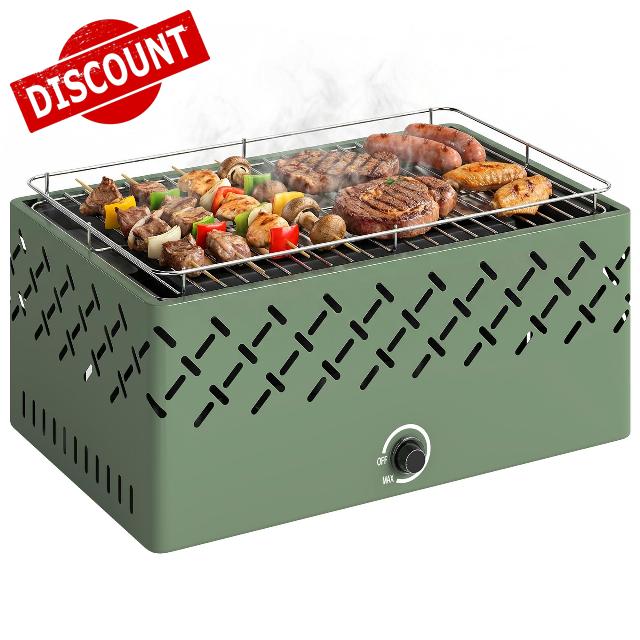 Outsunny Portable Charcoal BBQ Grill