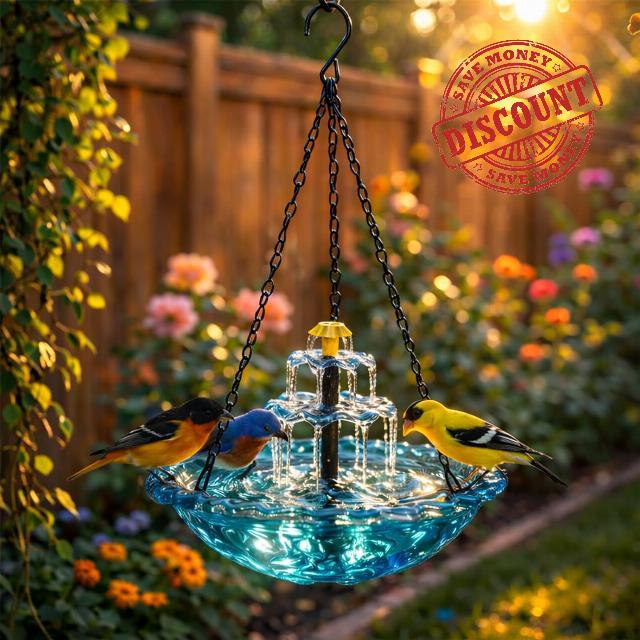 Hanging Solar Bird Bath Fountain