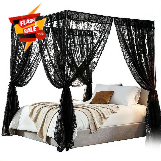 Lace Canopy Beds Curtains Set