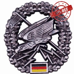Historical West German Paratrooper Artifact – Federal Republic Airborne Achievement – Museum-Grade Frontier Service Insignia – Silver-Toned Collective Piece