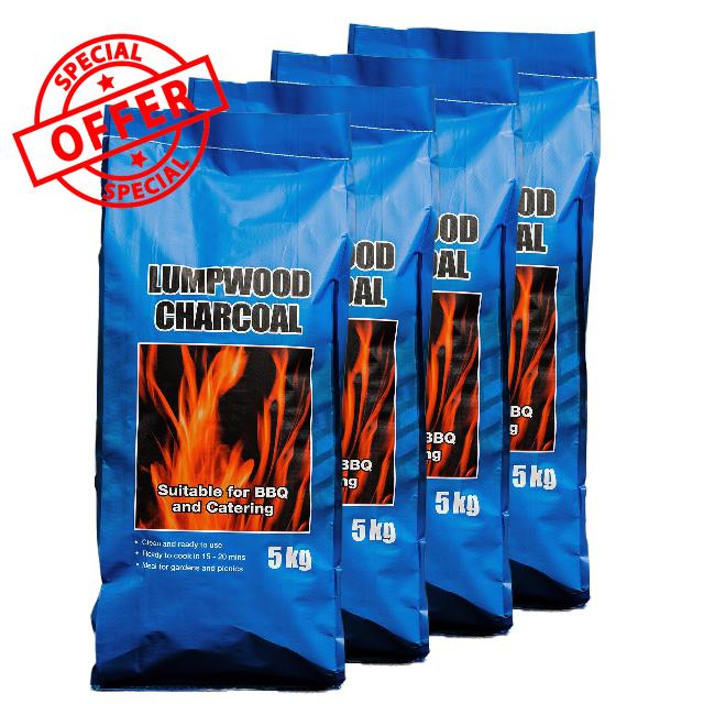 Fiya Lumpwood Charcoal 5kg (4 Bags)