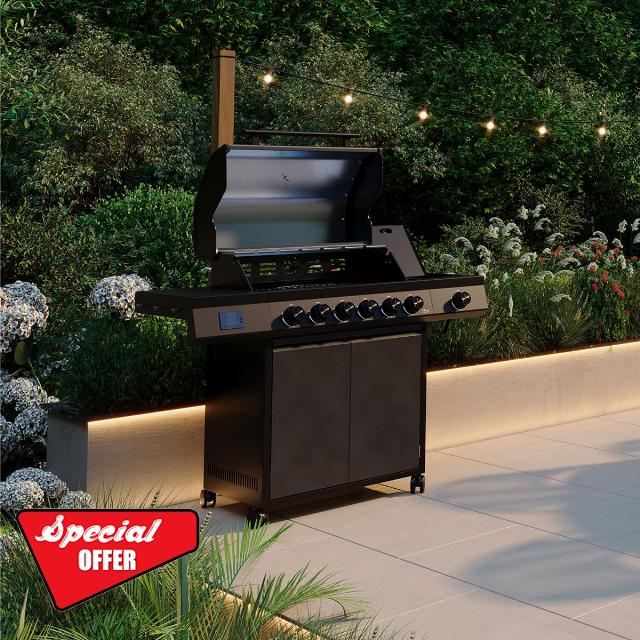 CHARLES BENTLEY ottimo Pro 455 6-Burner Gas BBQ With Infrared Side Burner