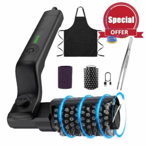 Electric Grill Brush Cleaner Set – Cordless