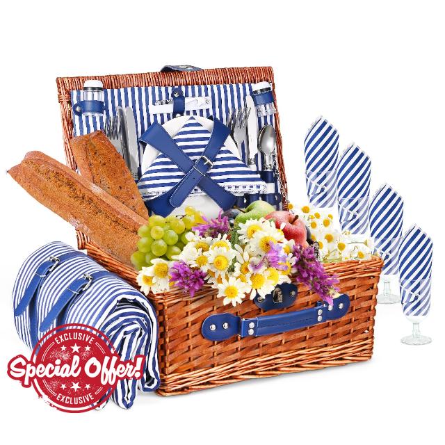 Picnic Basket for 4 Persons
