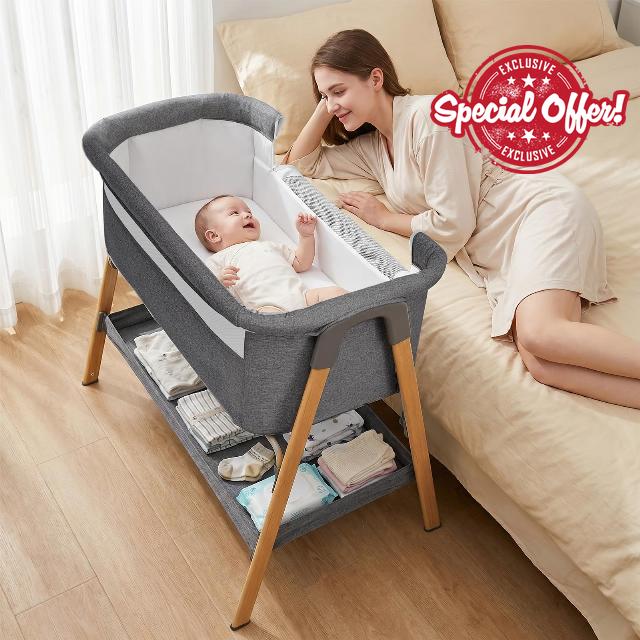 UBRAVOO 2 in 1 Baby Bassinet Bedside Sleeper for Baby