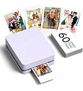 Nelko PP01 Portable Photo Printer with 60 Sheets, Instant Smartphone Inkjet Sticker Printer, Stic...