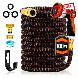 Yofidra Hose Pipe 100FT Expandable Garden Hose with 10 Functions Spray Gun | Flexible Water Hose with 3/4" & 1/2" Connectors