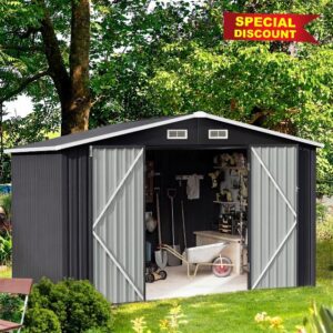 Aoxun 10x8ft Garden Sheds