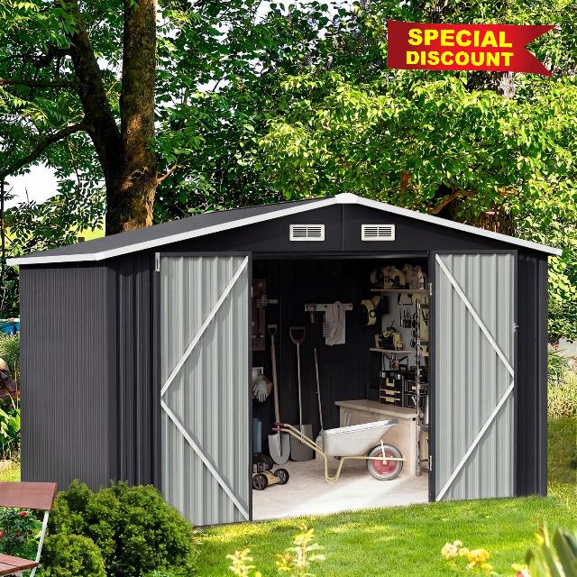 Aoxun 10x8ft Garden Sheds