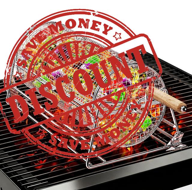 2-in-1 Rolling Grill Basket with Dual Handles