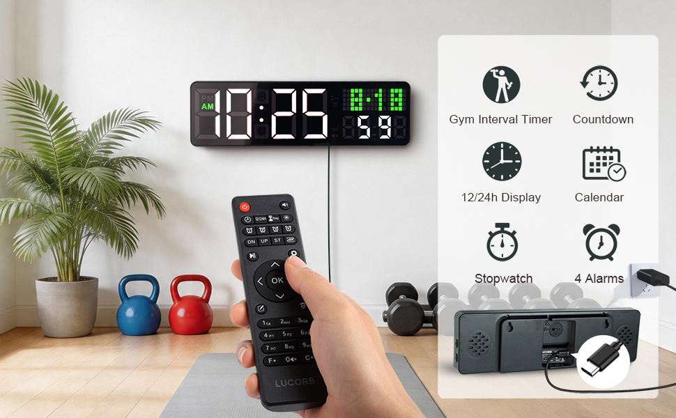 gym clock with seconds for home gym