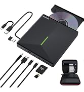 Latest external DVD drive, USB 3.0 external DVD burner with RJ45 Ethernet adapter, 3 USB and ...