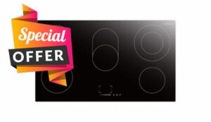 Cookology CET902 90cm Black 5-Zone Infrared Ceramic Hob