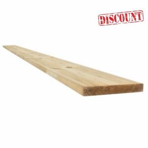 Snowdon Timber Treated Decking Board (T) 27mm (W) 145mm (L) 2.4m - Pack of 4