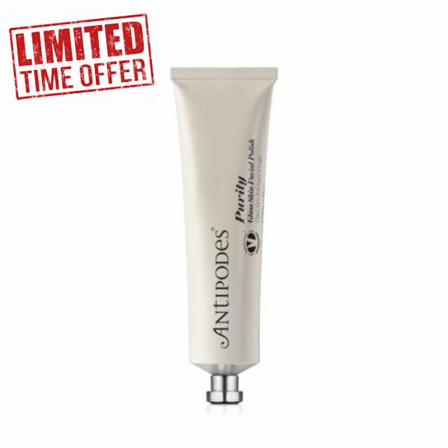 Antipodes Purity Glass-Skin Facial Polish | Hydrating Exfoliating Cleanser with Lime Caviar AHA