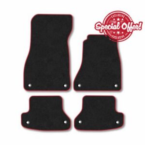 Audi A5 (2016-2024) [Coupe] Carpet Car Mats | Red Edge Trim Tailored Fit Floor Mats Full Coverage Protection Accessories Easy Clean Anti Slip Made in the UK