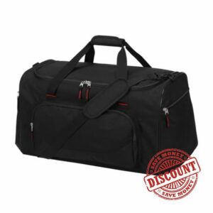 65L Travel Duffle Bag for Men - 24 inch Large Sports Holdall Bag for Overnight Football Weekend (Black)