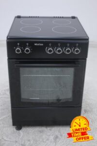 BlueFlame VG6054XXVB 60 cm VitroCeramic Freestanding Electric Cooker - Black           [Energy Class A]